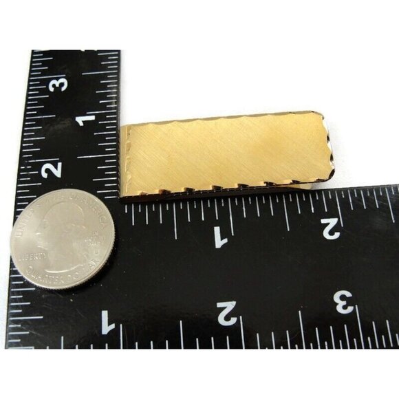 Vintage Hayward Money Clip Brushed Gold Tone Men Wallet ID Credit Card Holder - Picture 6 of 12